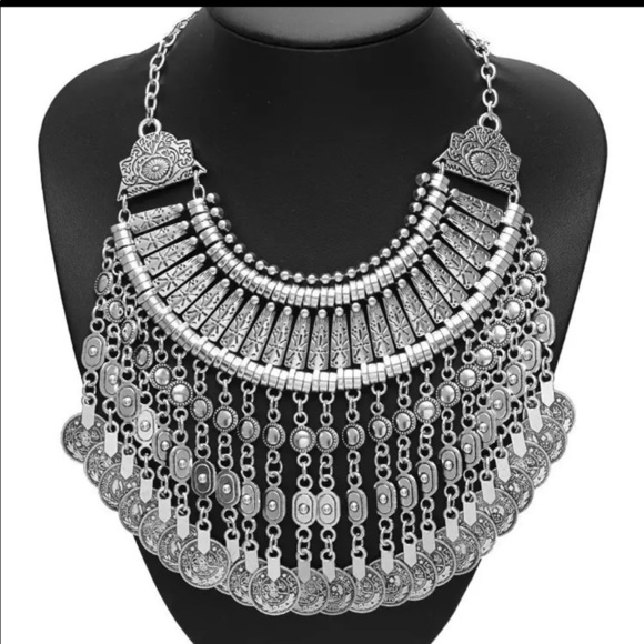 Vintage Bohemian Coin Charm Necklace - Picture 4 of 4